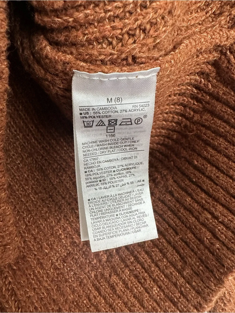 Old Navy Girl’s Brown Knit Crewneck Sweater